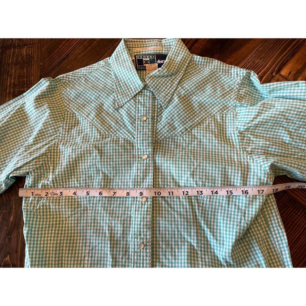 Western Cowgirl Retro Pearl Snap Shirt Women Medium Festival Button Up Farm Barn - Picture 5 of 9